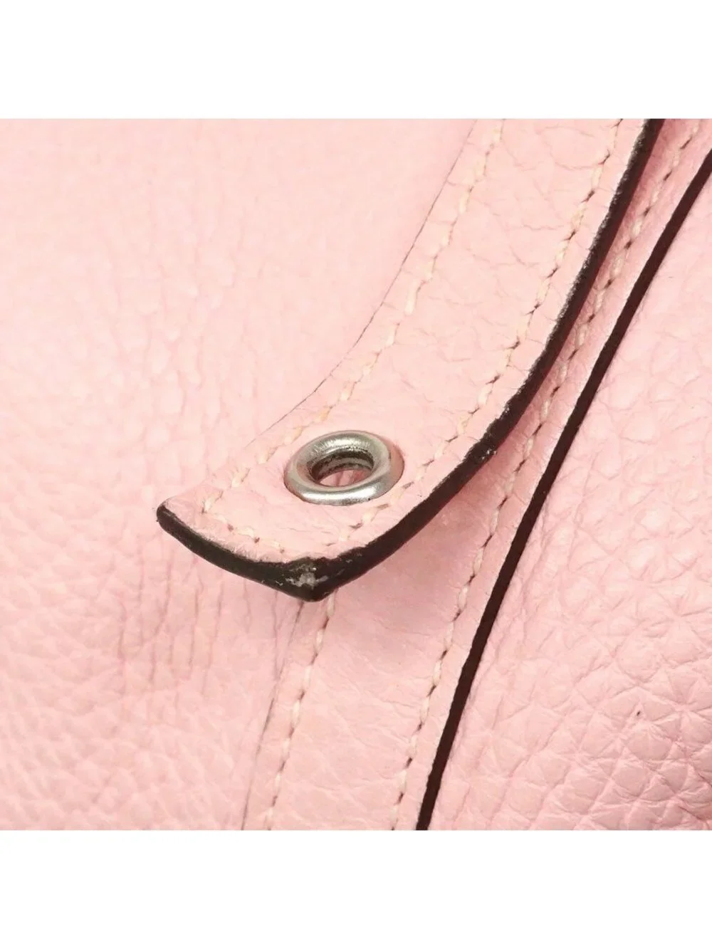 Hermes Handbag Picotin Lock MM Taurillon Clemence Rose Sakura Silver